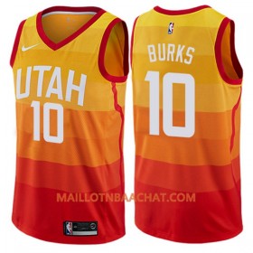 Maillot NBA Utah Jazz Alec Burks 10 Nike City Edition Swingman - Homme